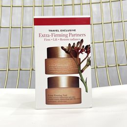 Face Extra Firming Cream Primer Set In 2 Pieces Day and Night Regenerating Moisturizing Skin Silky Cream Essence Travel Kit