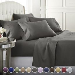 Yatak Setleri 49NORDIC YATAK SADECE SET Lüks Çift Keten Kapak Yatak Yatak Düz Takılı Çarpıştırma ve Yastık Kılıfı 4pcs Bedsheet