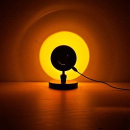 Night Lights 16 Colours Sunset Projector Lamp Rainbow Atmosphere Led Night Light for Home Bedroom Coffe Shop Background