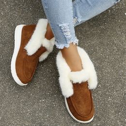 Boots 2022 Women Thickening Plus Velvet Winter Fashion Warm Short Cotton Shoes WomenS Snow 221007