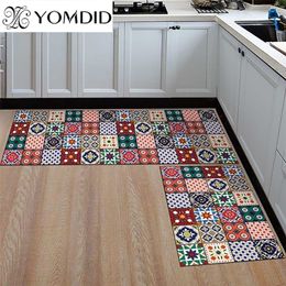 Carpet Kitchen Mat er Antislip Modern Area Rugs Living Room Balcony Bathroom Printed Carpet Doormat Hallway Geometric Bath Mat 221008