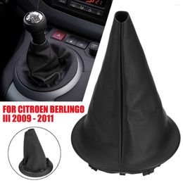 Interior Accessories Car Gear Gaiter Boot Cover W/Frame PU Leather Dust-proof Shift Collar For Berlingo III 3 2009 2010 2011