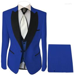 Men's Suits Latest Design Costume Homme Mens 3 Pieces Notch Lapel Tuxedos Party Fashion Jacket Blazer Pants Vest For Wedding