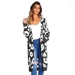 Women's Sweaters Women's Harajuku Long Cardigan Ladies 2022 Spring Fashion Knit Sweater Women Large Coat Casual Black Jacket Winter