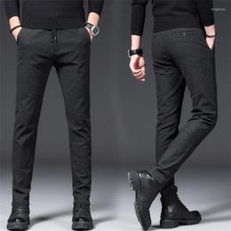 Men's Pants Streetwear Men 2022 Winter Fleece Warm Casual Classic Style Thick Cotton Straight-leg Trousers Male Clothing Men's