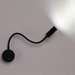 Wall Lamp Bedside Working Study Reading Sconces 1W 3W LED Book Night Light Fixtures Spot EU US Plug Cord