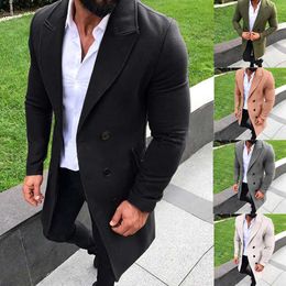 Men's Fur Faux Fur 2022 Brand New Men's Jackets Repair Woolen Men Jackets Overcoat for Male Double Breasted Coat Thickened Man Jacket T221007