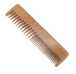 Custom Logo Blank Peach Wood Hair Comb Beard Comb Double-edged Fine-Toothed Comb 16cm Length SN282