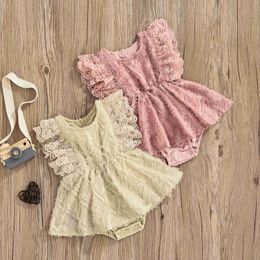 Rompers Summer Newborn Baby Girl Cute Clothes Princess Bodysuit Toddler Girls Fashion Lace Floral Ruffle Jumpsuit Clothes J220922