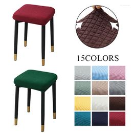 Chair Covers Removable Cover Stool Dressing Square Seat Elastic Stretch Slipcover Protect Dust