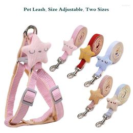 Dog Collars Pet Starfish Chest Strap Chain Leads Rope Traction Hook Buckle For Small Cat Collar Harness Running Training Supplies
