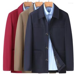 Men's Jackets Men's Business Shirt Jacket Men Spring Autumn Casual Coat Button Up Tops Office Work Clothes 2022 Plus Size 6XL X195