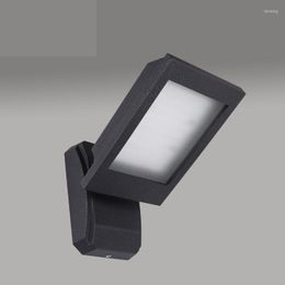 Wall Lamp Human Body Induction ED Outdoor Light Adjustable Angle Exterior L Garden Courtyard Lighting Road