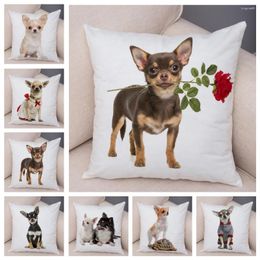 Pillow Case Cushion Cover Car Sofa Home Pillowcase Cute Pet Animal Decoration Puppy Chihuahua