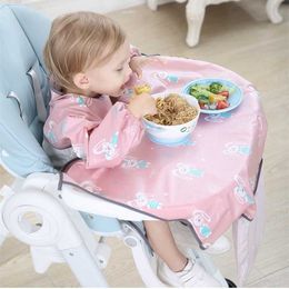 Bibs Burp Cloths Baby Feeding Bibs Toddlers Autonomously Eat Bibs Cover For High Chair Long Sleeve Bib Coverall Easy to Clean T221008