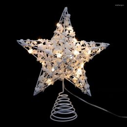 Christmas Decorations Tree Lamp Adornment Topper Light Iron Craft Xmas Decor