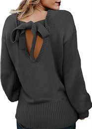T-shirt da donna Maglione con collo a bottoni Maglioni a tunica autunnali oversize a maniche lunghe