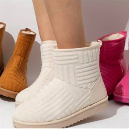 Boots Snow Women Ankle for Winter Corduroy Female Boot girl Shoes Flat Casual Warm Botas Altas Plataforma Mujer 221007