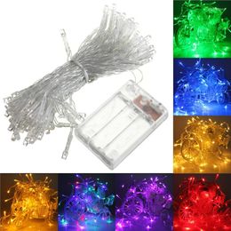Strings Jiguoor 8 Colours Waterproof 10M 80LED Battery Powered LED Funky ON/Twinkling Lamp Fairy String Lights Christmas Home Decoration
