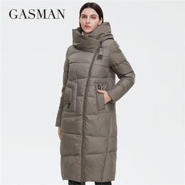 Women's Down Parkas GASMAN Winter Down Jacket Women Long Thick Coat Hooded Puffer Warm Female Brand Cotton Clothes Elegant Retro Parka 8197 221007