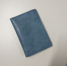 Wholesale Nature Original Cowhide Leather Wallet Passport Handmade Document Case Customer Design Card Holder