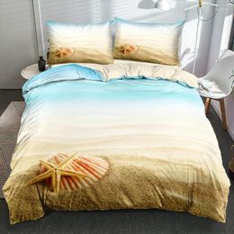 Bedding Sets 3D Starfish And Shell Duvet Cover Set A/B Double-sided Comforter Full Twin King Size 203x230cm Bed Linen Home Textile