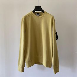 Autumn Winter Mens Loose Casual Sports Sweatshirt Round Neck Pullover Solid Color Sweater Fashion Brand Clothing