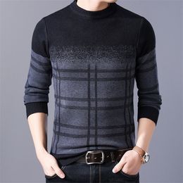 Mens Sweaters Sweater Winter Autumn Round Neck Longsleeved Plain Stretch Pullover Seedlings Suitable for Fashionable Men Large 221008