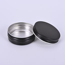 600PCS 60ml Empty Refillable Aluminium Jars bottle 60g Black Metal Tin Cosmetic Containers Crafts Packaging Small Aluminium Box SN