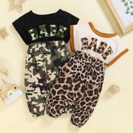 Rompers Summer Newborn Baby Romper Cotton Baby Boys Girls Jumpsuit Camouflage Leopard Letter Printed Fashion Baby Clothes J220922