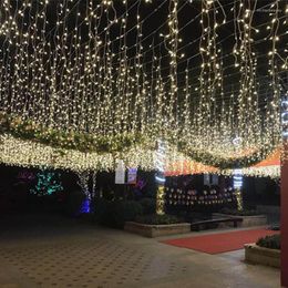 Strings Outdoor Lighting Decoration Droop 0.6M 1M 2M Led Curtain Icicle String Lights Year Wedding Party Christmas Holiday