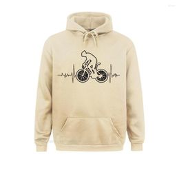 Men's Hoodies Mountain Biking Mtb Women Brand Clothes Bicycles Logo Shirt Bike Heartbeat Funny Bicycle Cycling Gift Hoodie