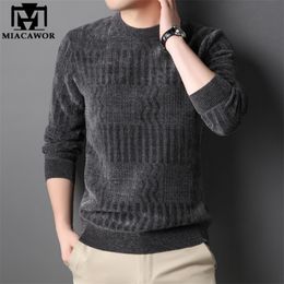 Mens Sweaters Brand Vintage Sweater Men Winter Fleece Thick Warm Pullovers Man Slim Fit Fashion Striped Knitted Sweater Men Clothing Y384 221008