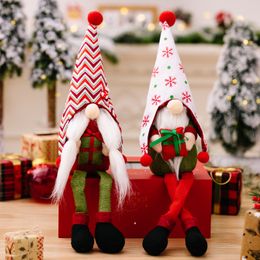 Christmas Gnomes Plush Decoration Long Leg Swedish Tomte Tabletop Fireplace Ornament Holiday Decor PHJK2210