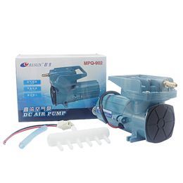 Air Pumps Accessories 18W RESUN MPQ902 Aquarium Fish Tank DC 12V Air Pump Portable Aquaculture Air Compressor Oxygen Aerator Pump 38Lmin 2201007