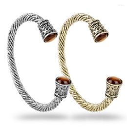 Link Bracelets Dongsheng Est Viking Bracelet Adjustable Antique Bronze & Bangle Punk Men Jewelry For Male Accessories -25