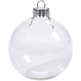 Wedding Bauble Ornaments Christmas Xmas Glass Balls Decoration Clear 3" / 80mm RRE14768