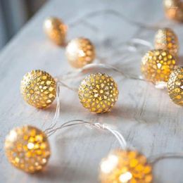 Strings fghgf globo marroquino liderou luzes de cordas de fada orb partido no casamento de natal piscando decoração em casa
