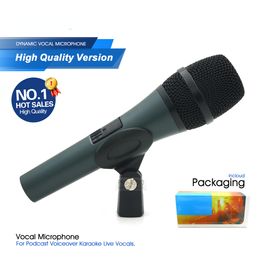 Version Professional Wired Microphone E845S E845 Cardioid Dynamic Mic for Karaoke Live Vocals Performance Stage