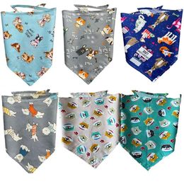 Whole 100pcs lot Dog Apparel Small Dog Puppy Pet bandanas Collar scarf Bow tie Cotton pet Supplies Y619291L