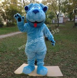 Performance Blue Dog Mascot Costumes Carnival Hallowen Gifts Unisex Outdoor Advertising Outfit Suit Holiday Celebration Cartoon Character Outfits