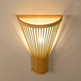 Wall Lamp Modern Chinese Agricultural Teahouse El Stairway Passage Creative Individual Bamboo