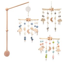 Rattles Mobiles Baby Rattle Toy 0-12 Months Wooden Mobile On The Bed born Music Box Bell Hanging Toys Holder Bracket Infant Crib Boy 221007