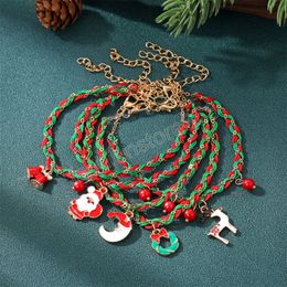 Festival Ornaments Korea Simple Chain Pendant Christmas Bracelet Christmas Bracelets for Women Girls Jewelry Gifts