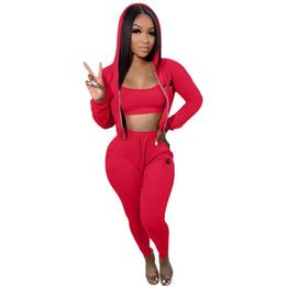FASHION Women Tracksuits Solid 2 Piece Outfits Zipper Front Pocket Long Sleeve Jacket bell Bottom Sweatpant Matching Set Sporty