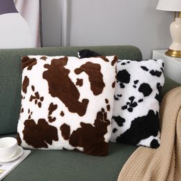 Pillowcase Cowhide Printing Pillow Case Decorative Throw Custom Cotton Pillow Case Cushion Cover for Home 18X18Inch 2113217