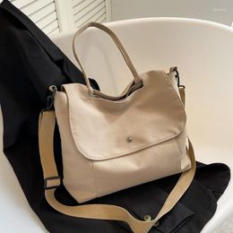 Evening Bags Designer Women Handbag Large Capacity Shoulder For Female Casual Canvas Ladies Messenger Bag Commuter Big Tote Khaki
