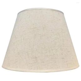 Pendant Lamps Table Lamp Lampshade Accessories E27 Linen Bedside Wall Floor Shade Cloth Lower Diameter 30cm White