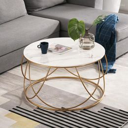 Christmas Decorations Cy Customised Stone Plate Coffee Table Simple El Modern Small Living Room Apartment Round Iron Marble