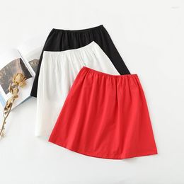 Women's Sleepwear Women's Half Length Basic Skirt Pure Cotton White Short Underskirt Black Mid Hanfu Lined 40cm 50cm 60cm Thin